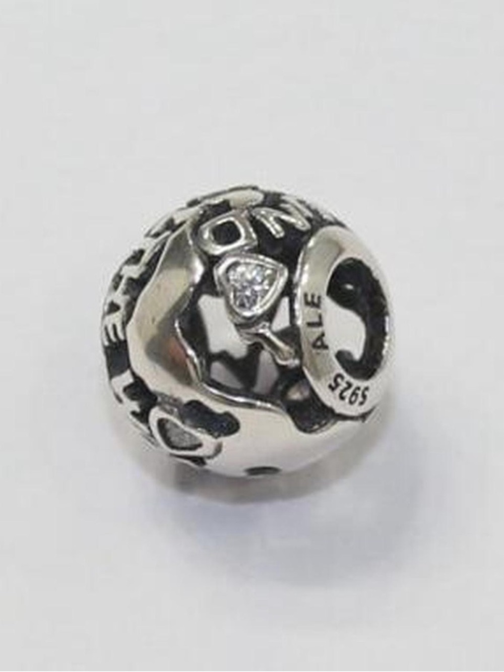 Pandora Silver Heart & Floral Openwork Charm - Silver